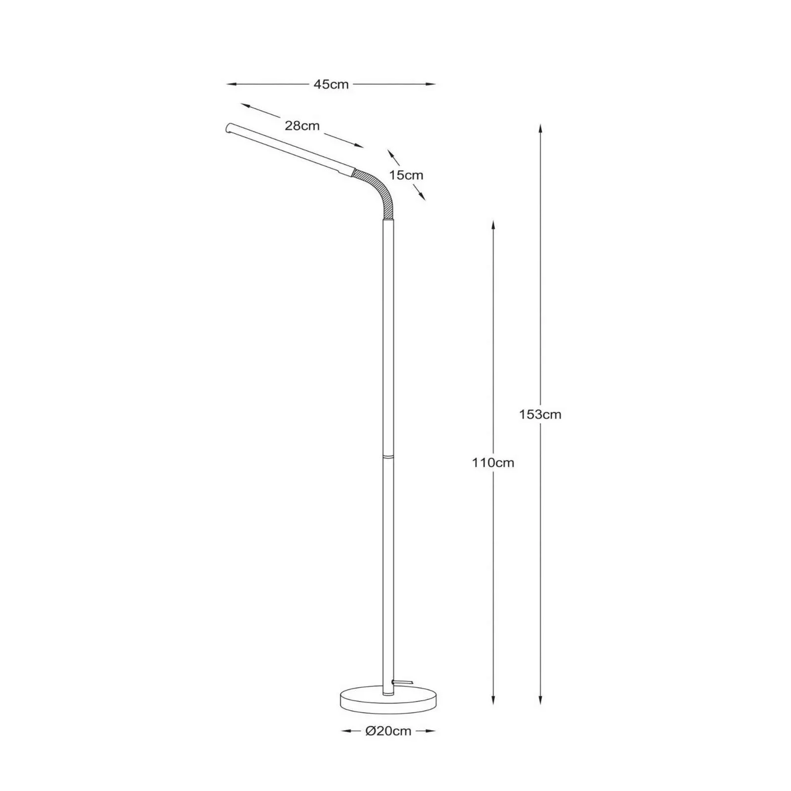 LED Stehleuchte Gilly in Weiß 5W 280lm günstig online kaufen