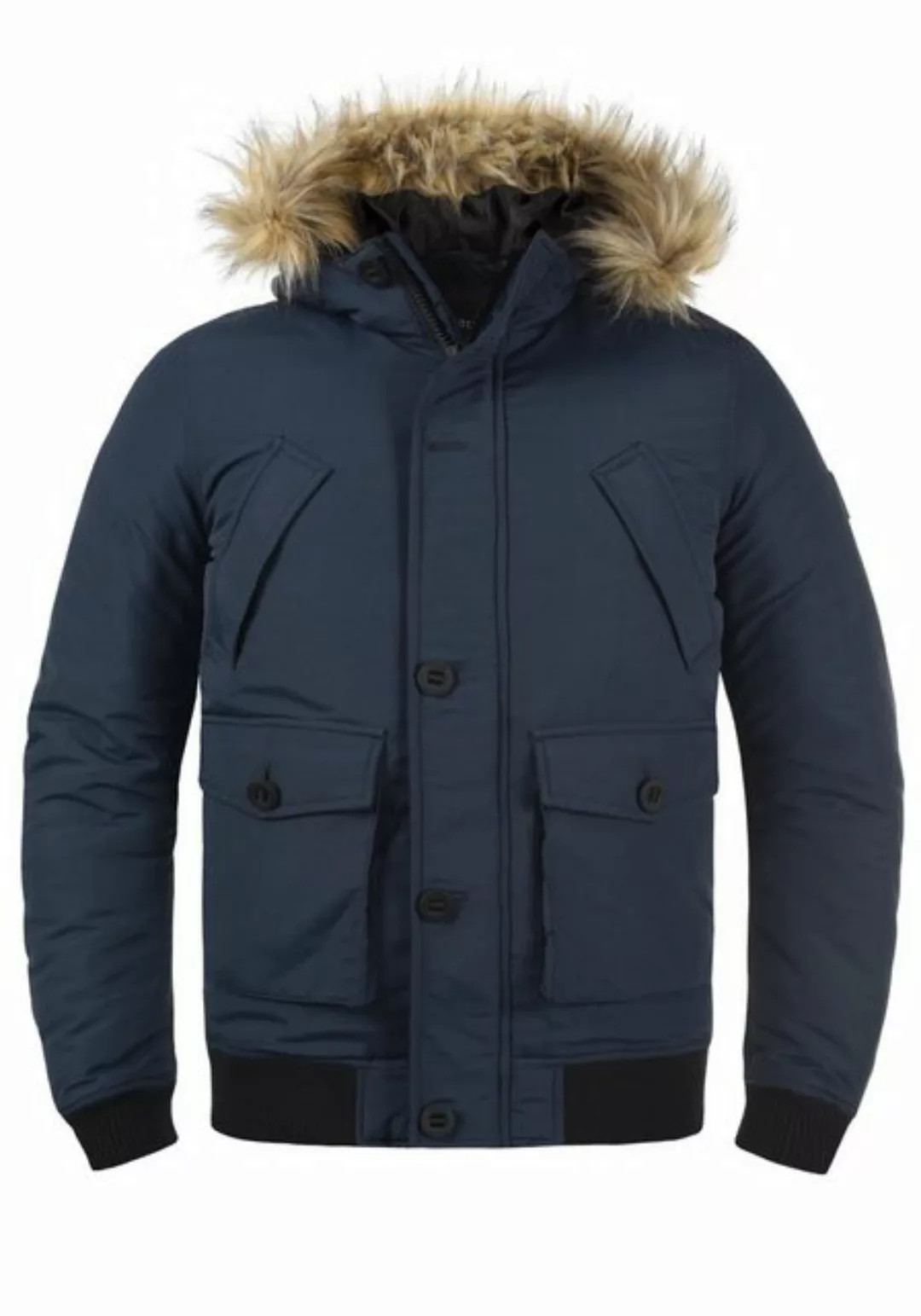 !Solid Winterjacke SDFrio Winterjacke mit Kapuze und abnehmbarem Kunstell günstig online kaufen