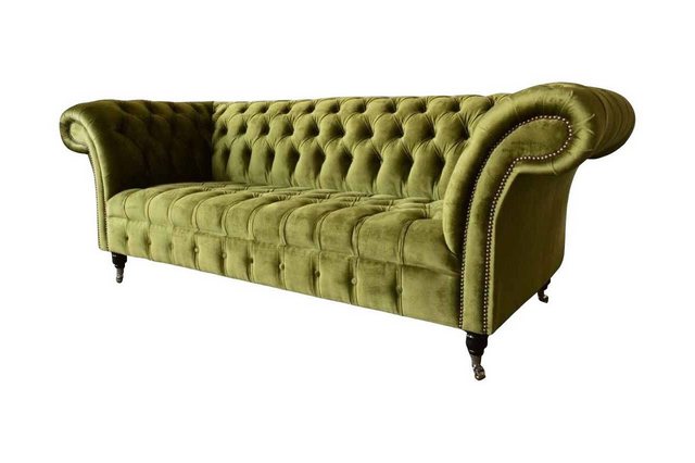 Xlmoebel Sofa Gestaltete Chesterfield Couch 3-Sitzer Grün Sitzmöbel Wohnzim günstig online kaufen