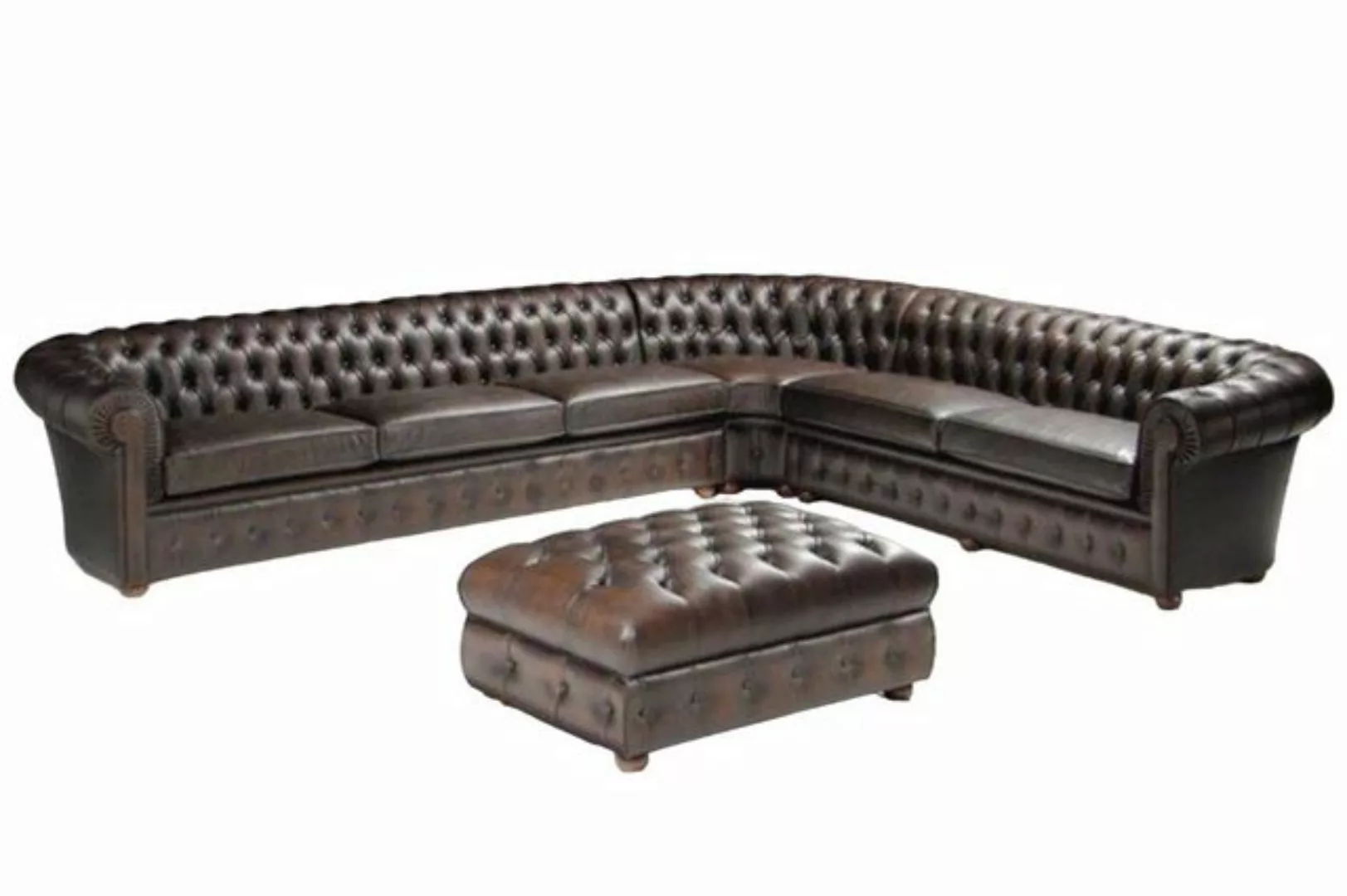 JVmoebel Ecksofa Chesterfield Ecksofa Wohnlandschaft 280 x 225cm Sofa, 1 Te günstig online kaufen