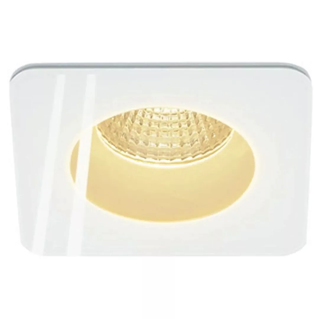 LED Deckeneinbauleuchte Patta-F, IP65, mit Schutzglas in eckig/abgerundet, günstig online kaufen