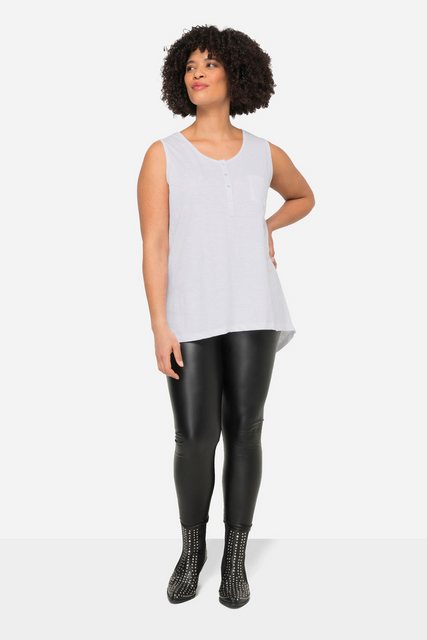 Angel of Style Longtop Top Rundhals Knopfleiste Saum hinten länger günstig online kaufen