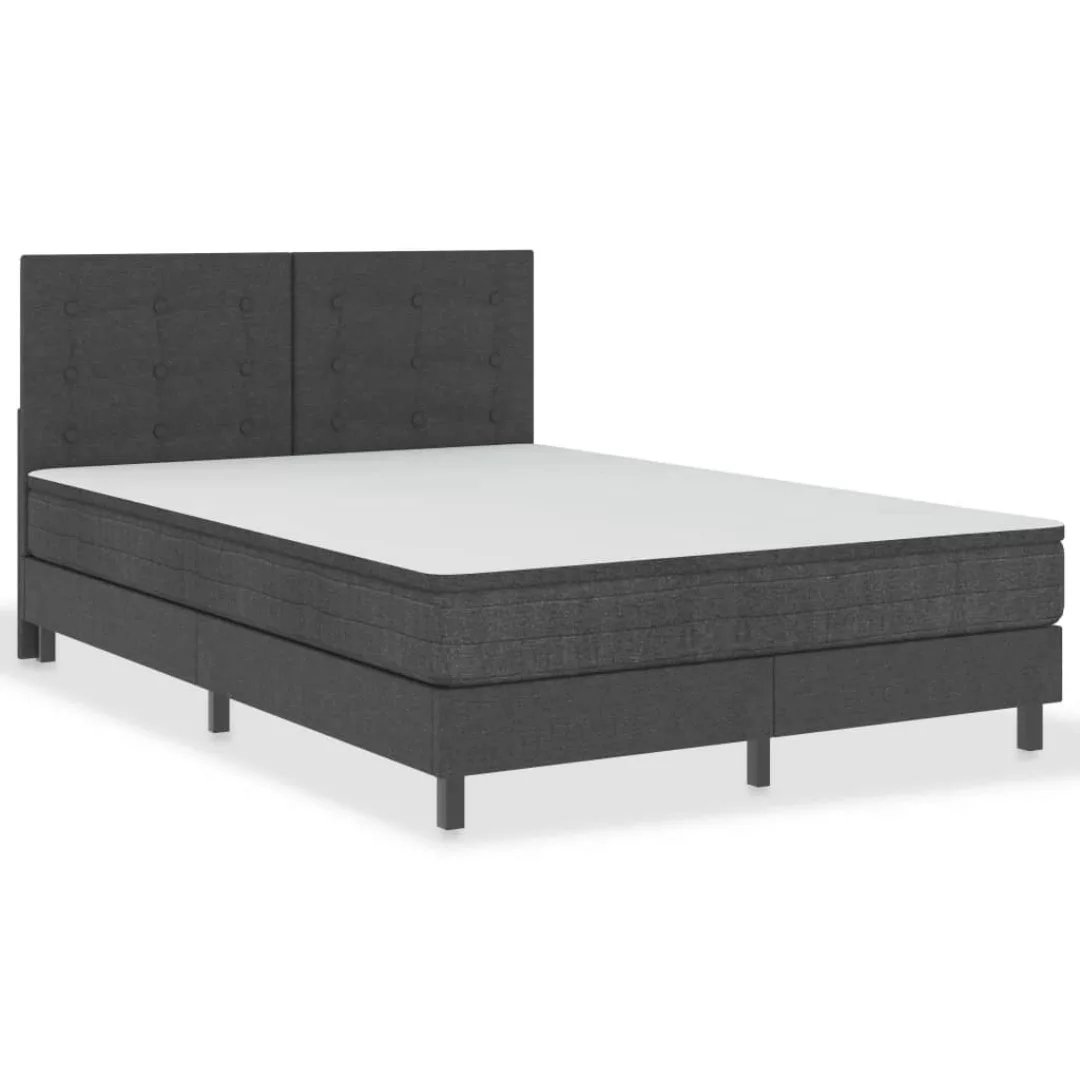 Boxspringbett Dunkelgrau Stoff 140x200 Cm günstig online kaufen