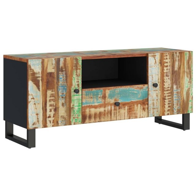 furnicato TV-Schrank 105x33,5x46 cm Altholz Massiv & Holzwerkstoff (1-St) günstig online kaufen