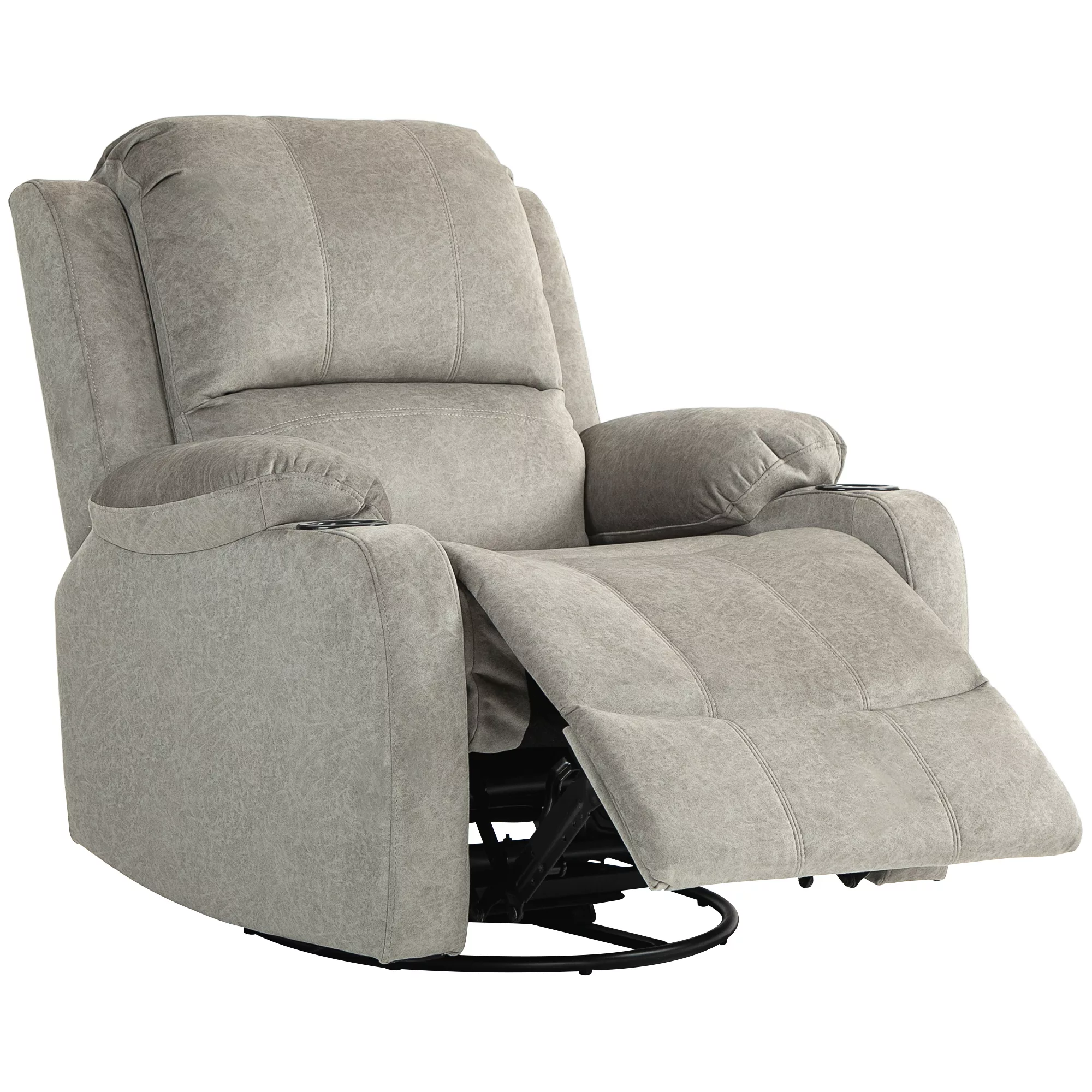 HOMCOM TV-Sessel mit Liegefunktion, 360° Drehbar, Wippfunktion, mit Taschen günstig online kaufen