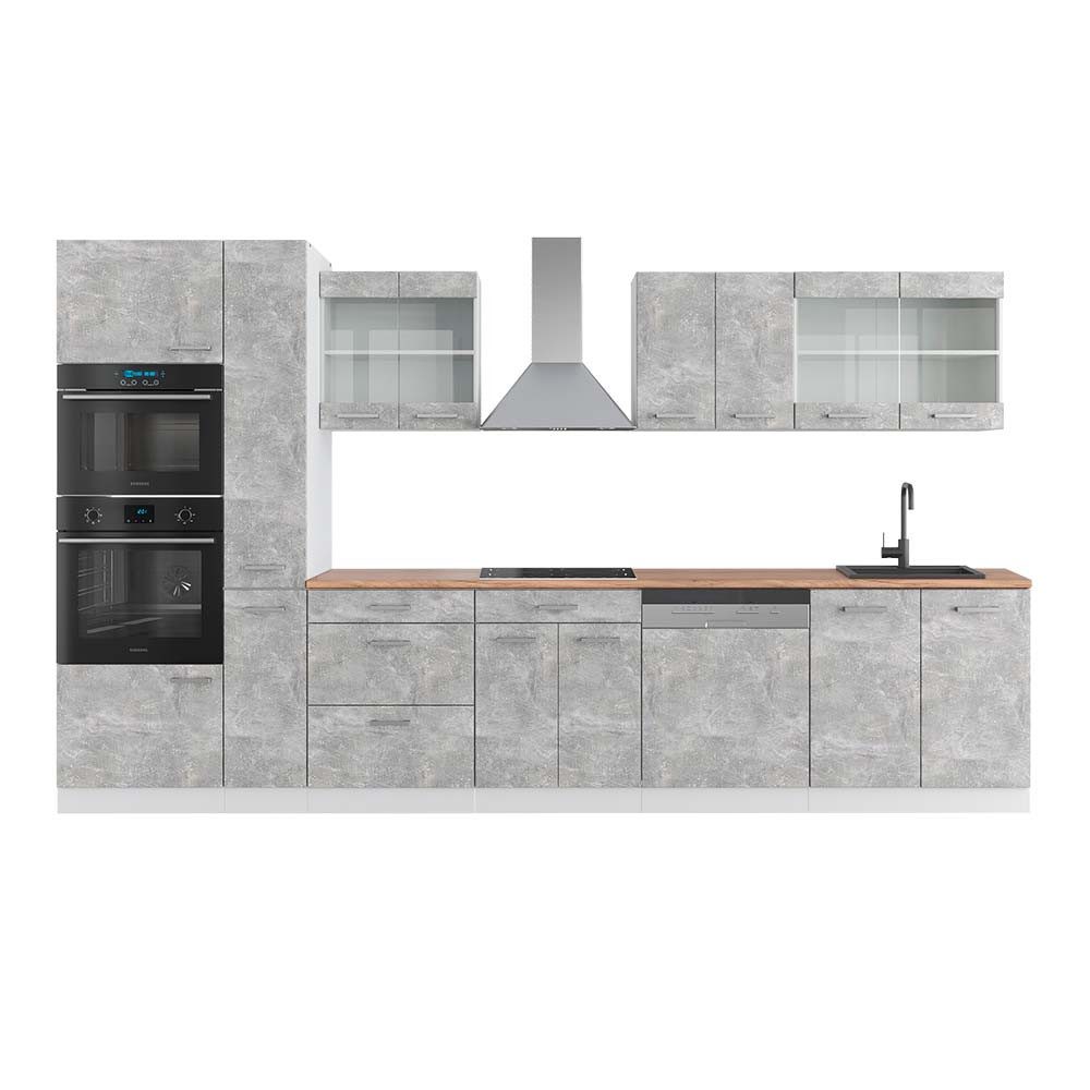 Vicco Küchenzeile R-Line, Weiß Landhaus/Weiß, 350 günstig online kaufen