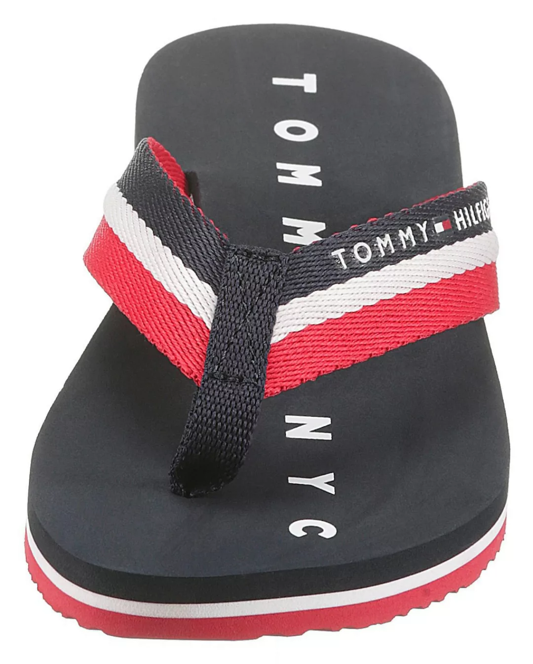 Tommy Hilfiger Zehentrenner "TOMMY LOVES NY BEACH SANDAL", Sommerschuh, Sch günstig online kaufen