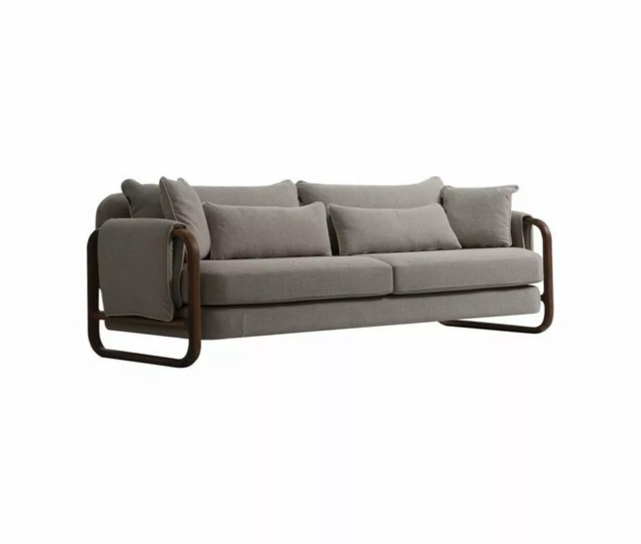 JVmoebel 3-Sitzer Sofa 3 Sitzer Dreisitzer Modern Stoff Grau Sofas Design W günstig online kaufen