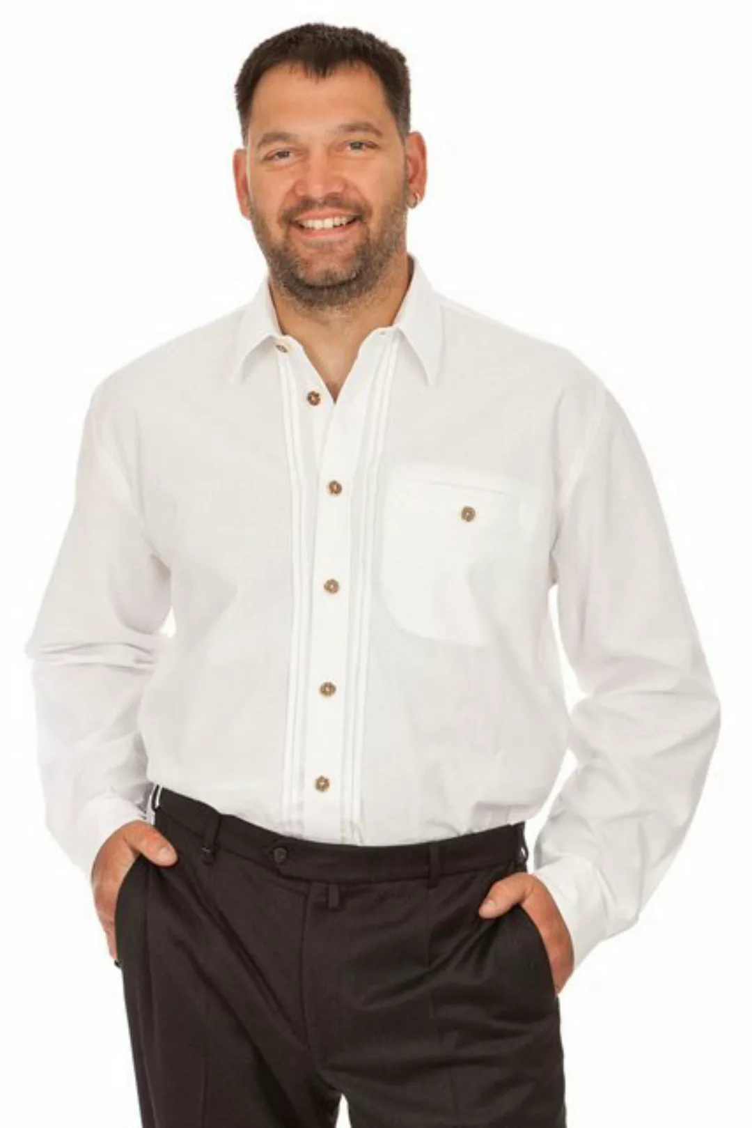 orbis Trachtenhemd Trachtenhemd - H0106 - weiß günstig online kaufen