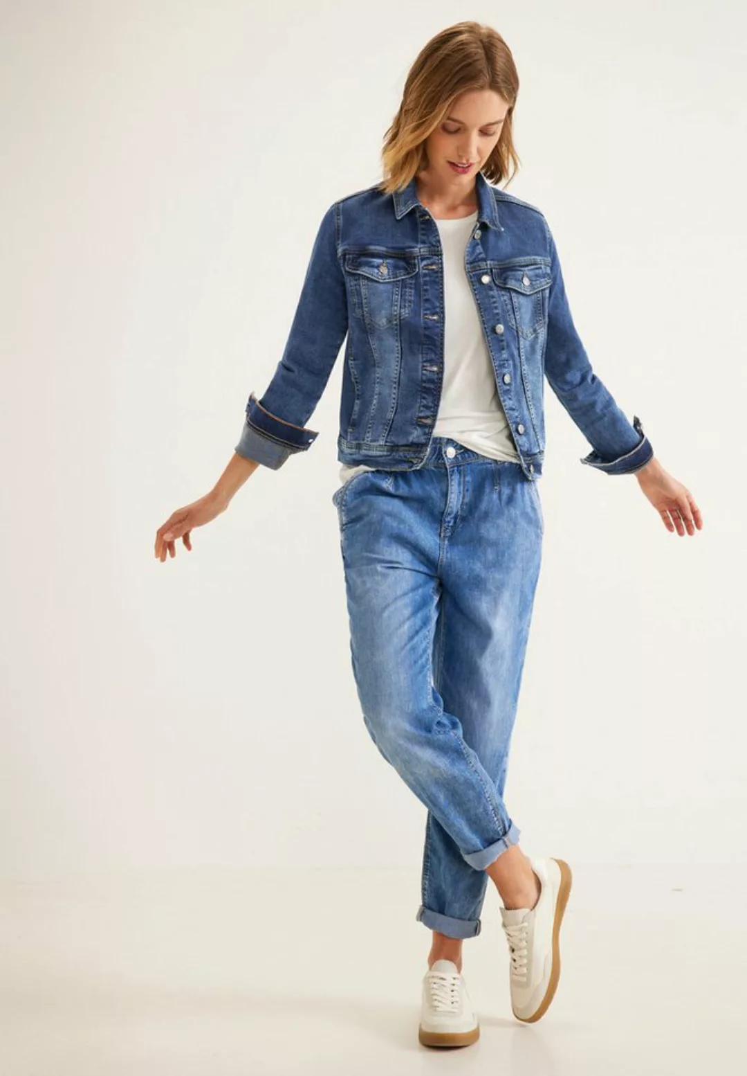 STREET ONE Jackenblazer Jeansjacke in Blau günstig online kaufen