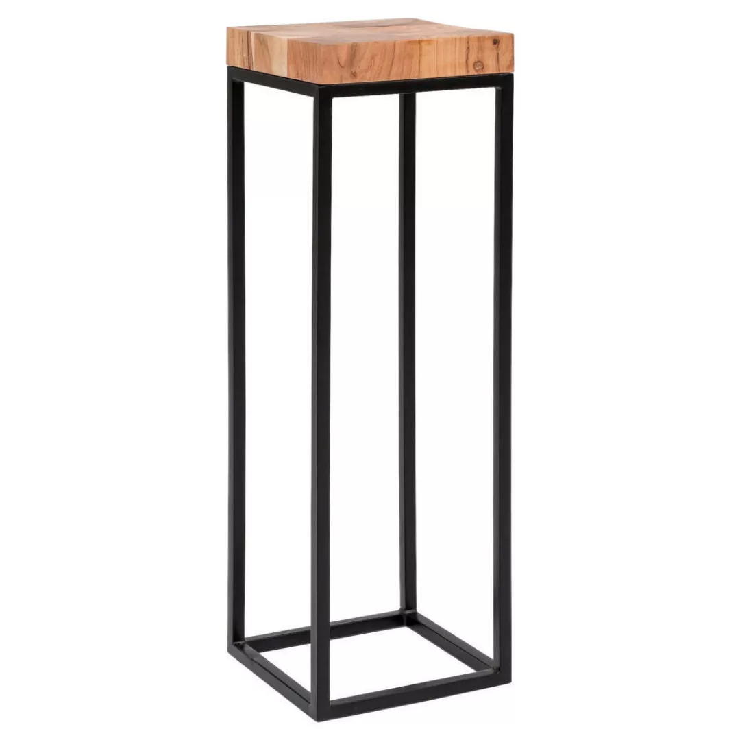 Beistelltisch 30 x 97 x 30 cm Akazie Metall Anstelltisch Hoch | Industrial günstig online kaufen