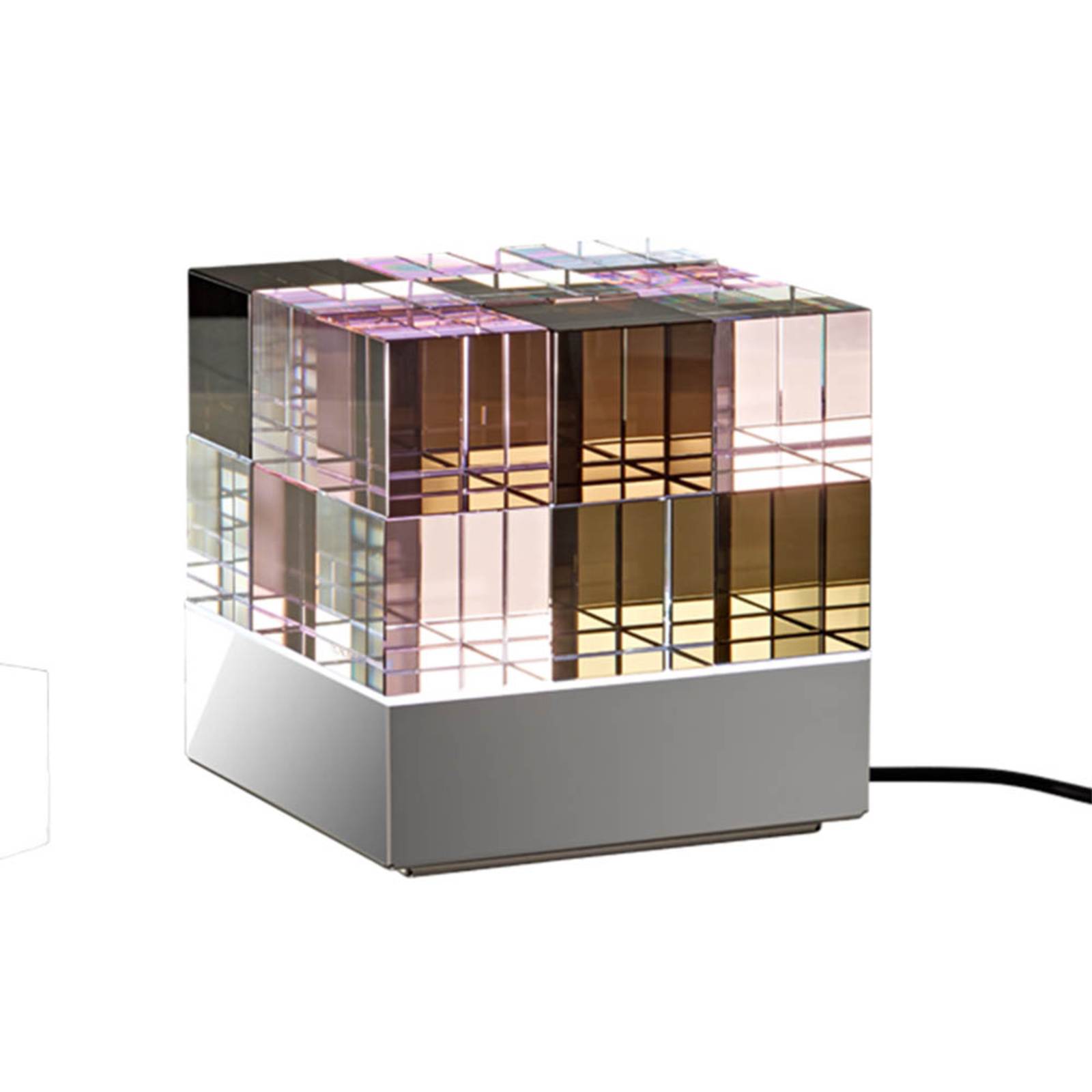 TECNOLUMEN Cubelight Move Tischlampe, rosa/schwarz günstig online kaufen