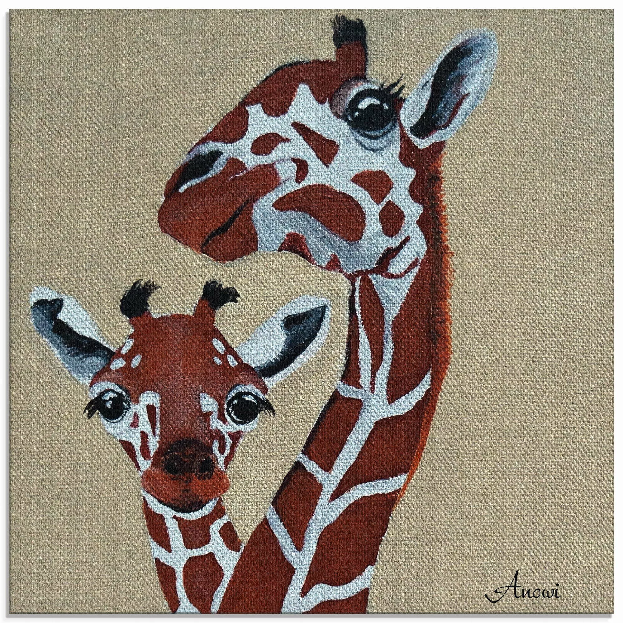 Artland Glasbild »Giraffen«, Wildtiere, (1 St.), in verschiedenen Größen günstig online kaufen
