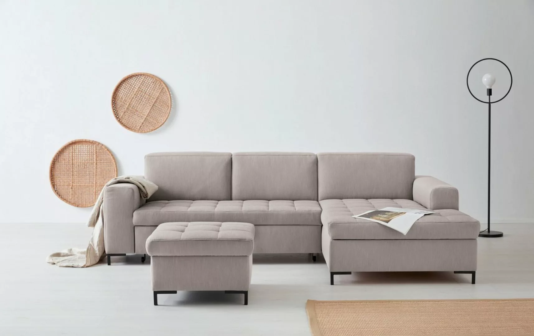 OTTO products Ecksofa "Grazzo L-Form", hochwertige Stoffe aus recyceltem Ma günstig online kaufen