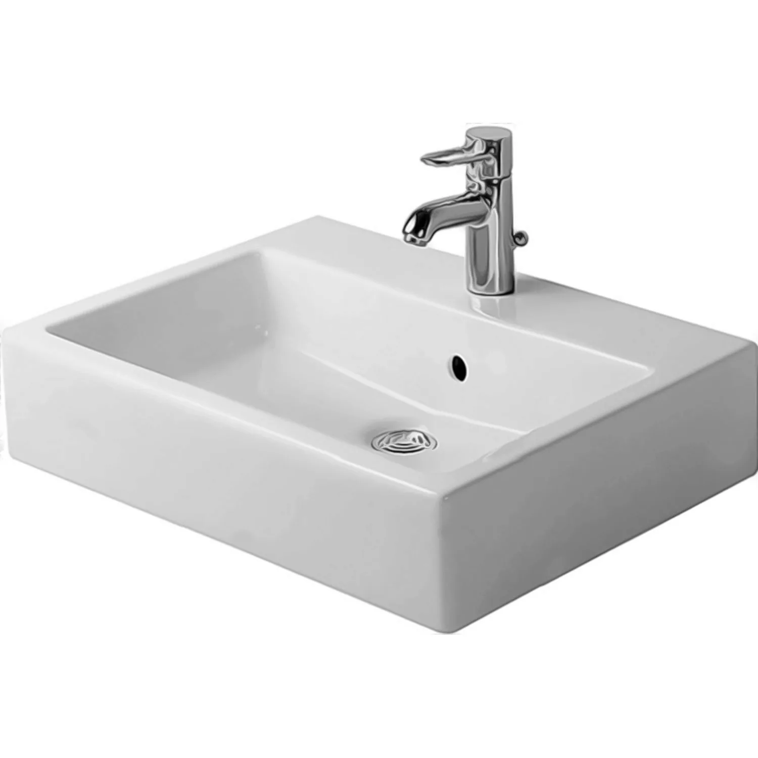 Duravit Waschbecken Vero 60 cm Weiß mit Überlauf + 1 Hahnloch günstig online kaufen