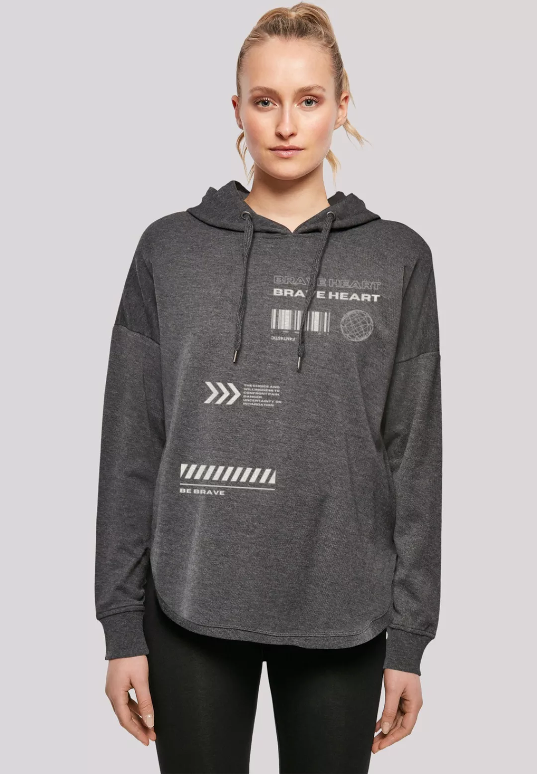 F4NT4STIC Kapuzenpullover "Brave Heart OVERSIZE HOODIE", Print günstig online kaufen