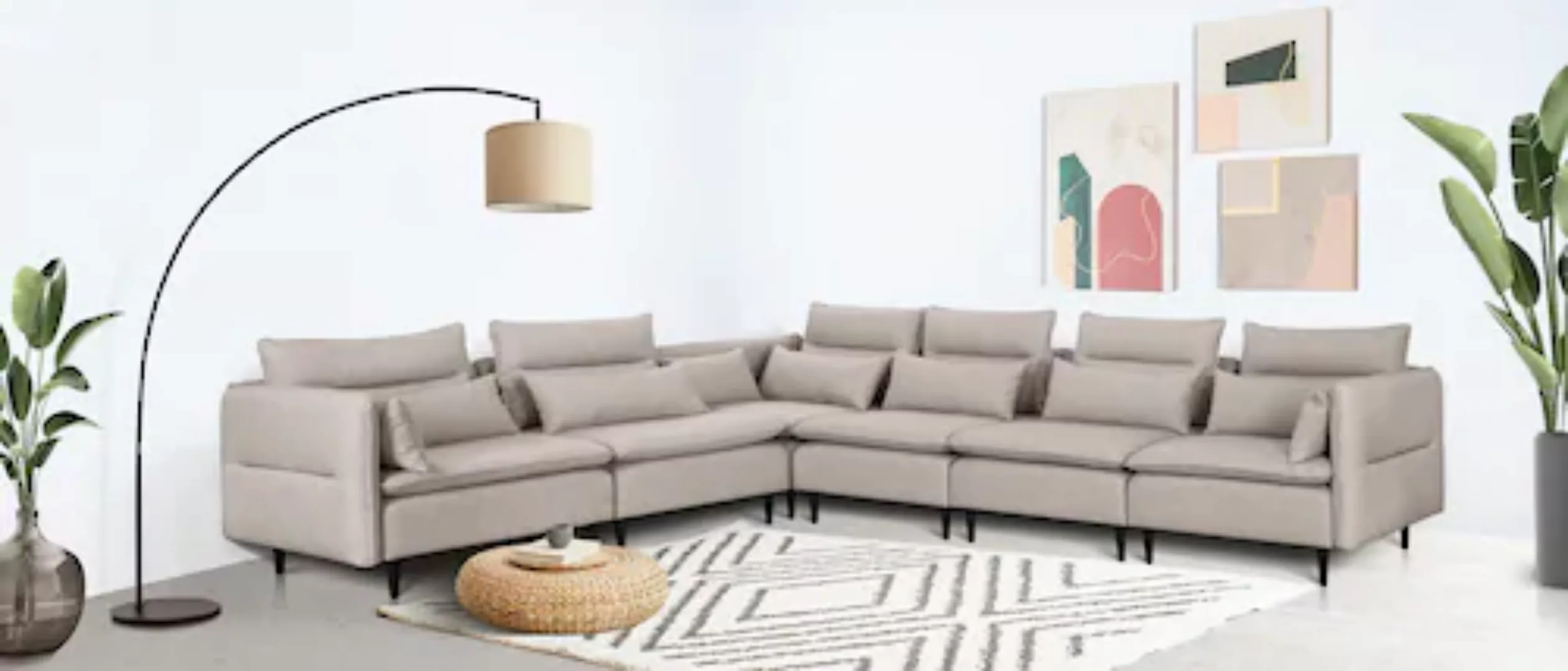andas Ecksofa »ALVIK L-Form«, zusammengesetzt aus Modulen, erweiterbar mit günstig online kaufen