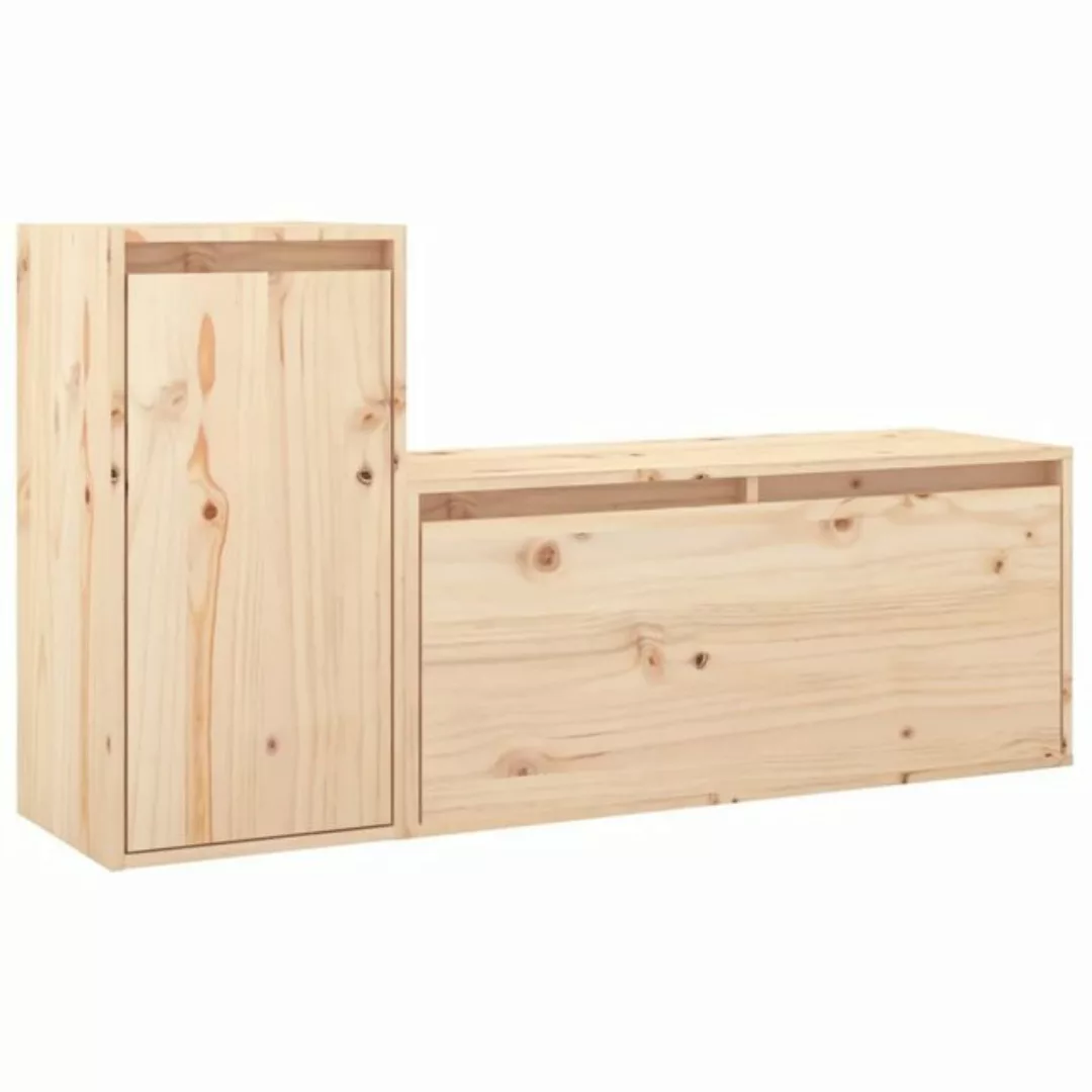 vidaXL TV-Schrank TV-Schränke 2 Stk Massivholz Kiefer Lowboard Lowboard günstig online kaufen