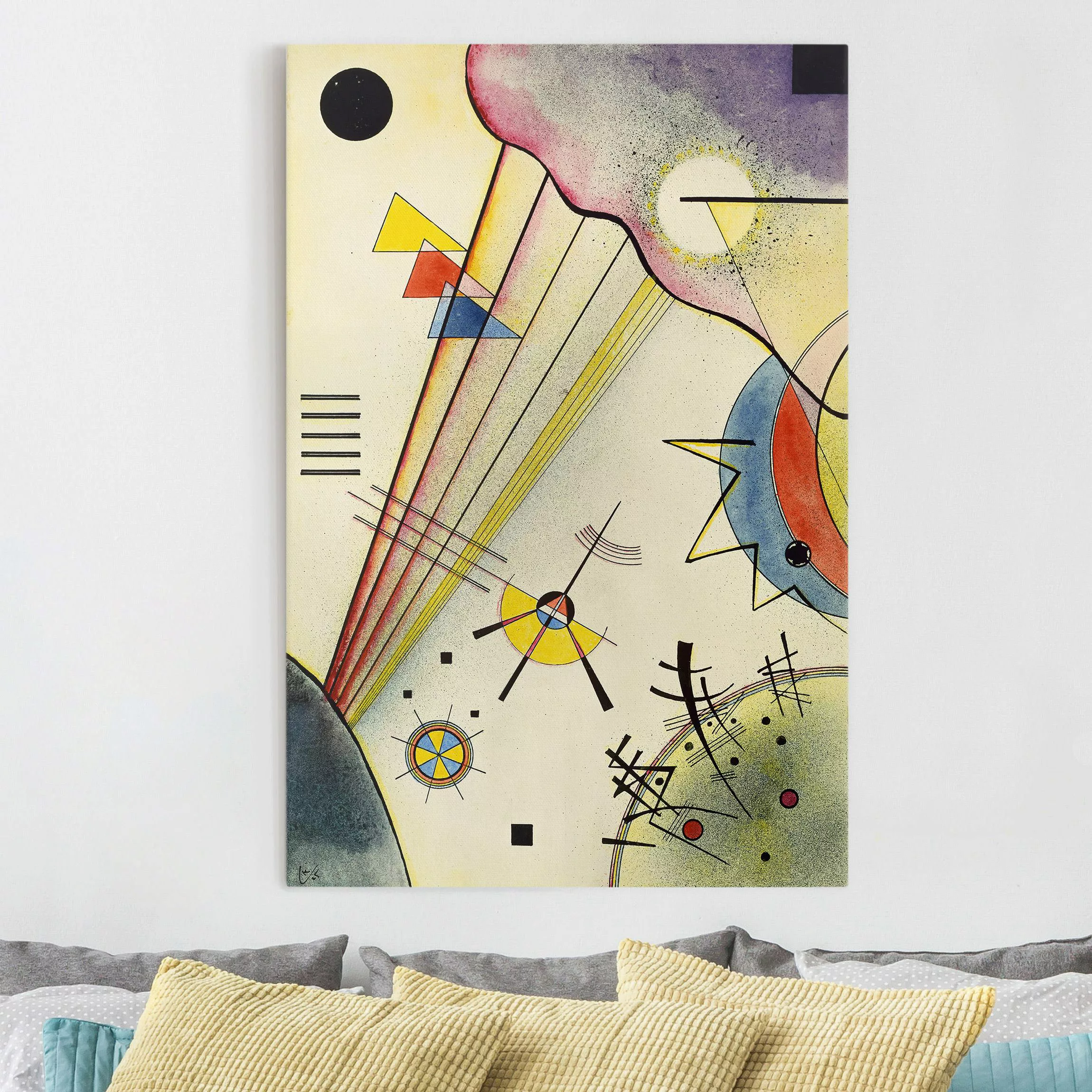 Leinwandbild Kunstdruck - Hochformat Wassily Kandinsky - Deutliche Verbindu günstig online kaufen