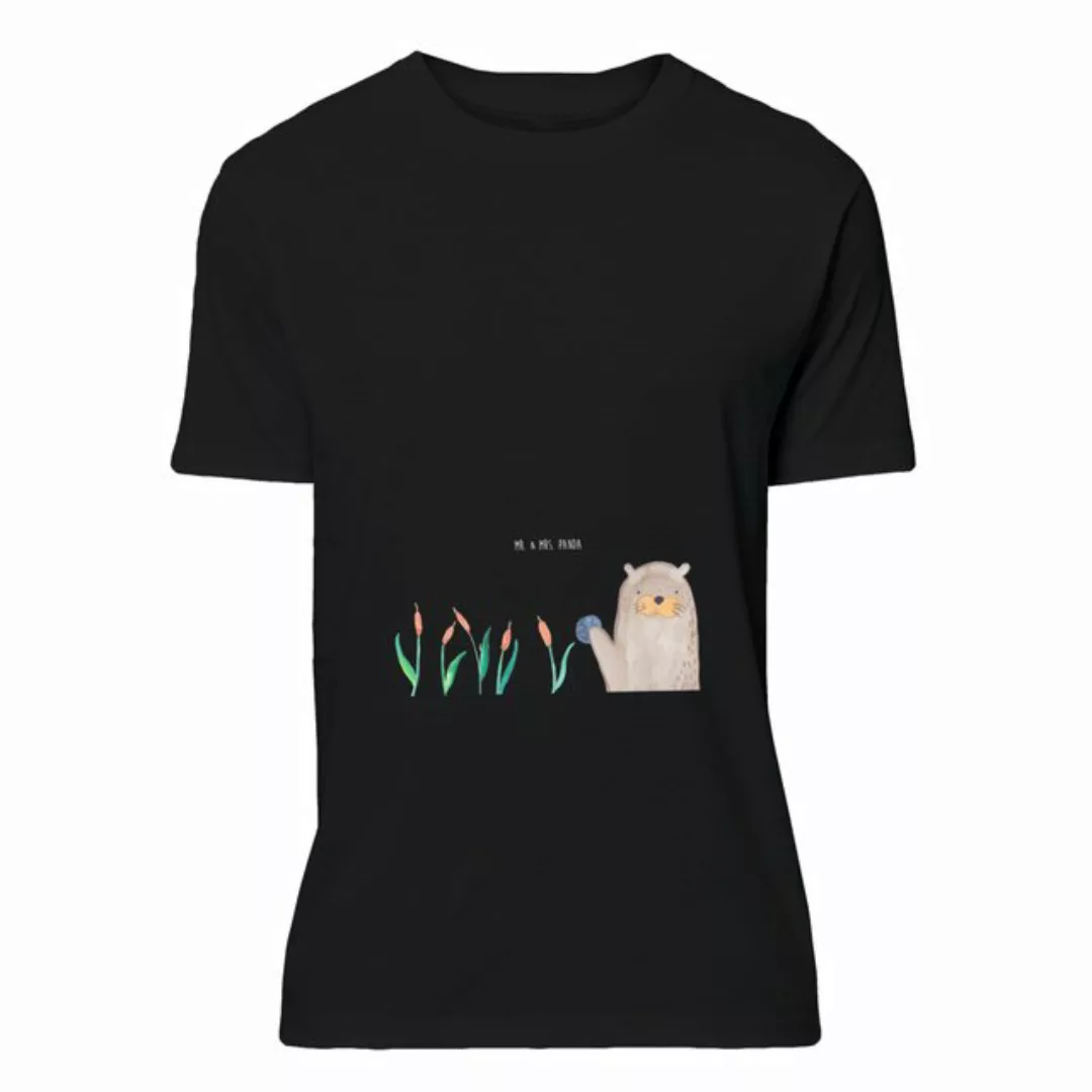 Mr. & Mrs. Panda T-Shirt Otter mit Stein - Schwarz - Geschenk, Seeotter, Sp günstig online kaufen