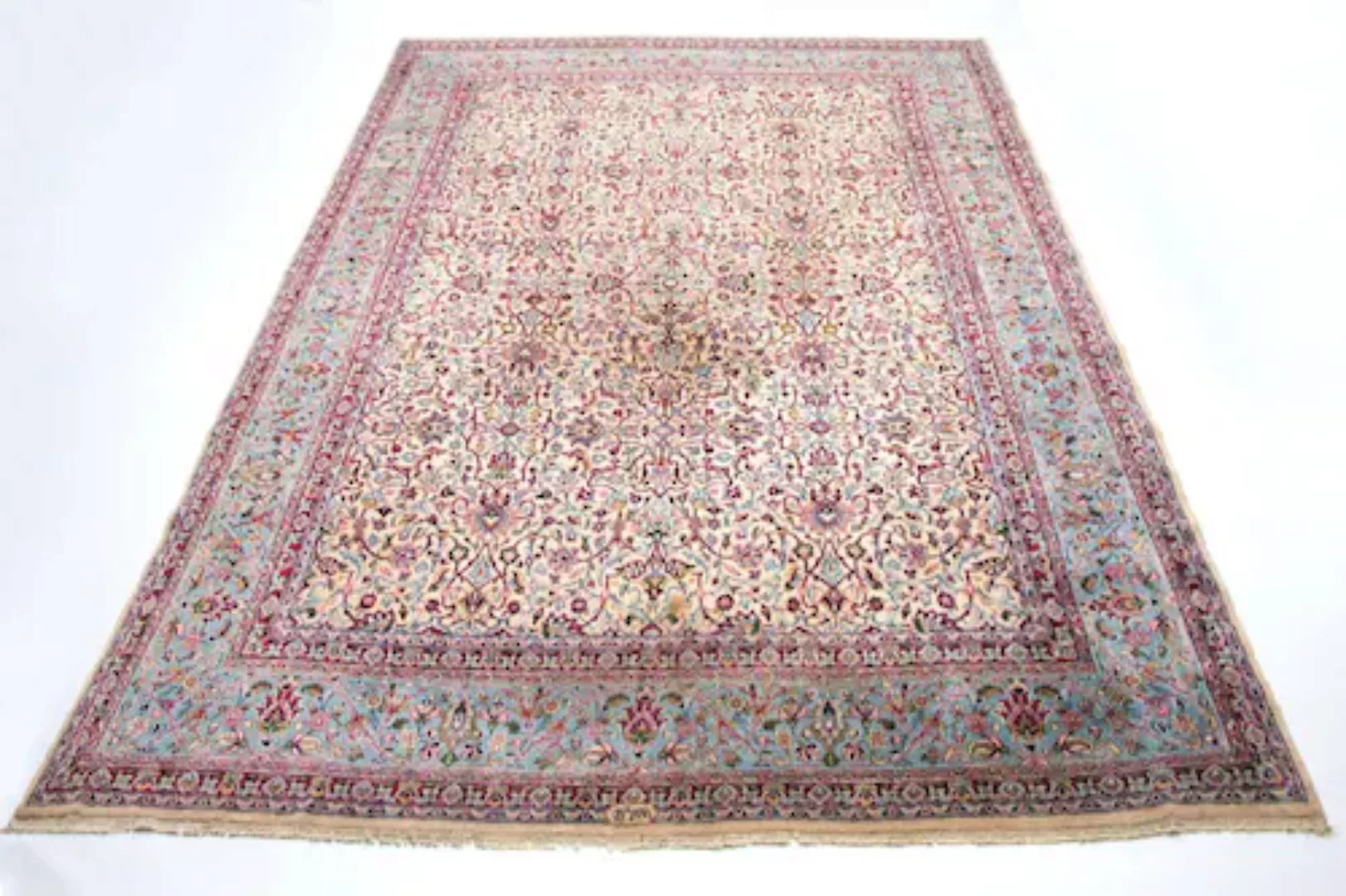 morgenland Wollteppich »Kerman Teppich handgeknüpft beige«, rechteckig günstig online kaufen