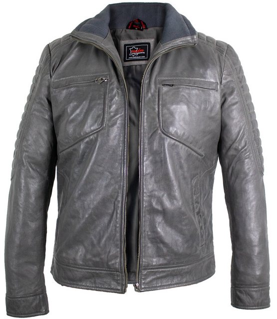 MDM Lederjacke Leichte Lamm Freizeit Herren Lederjacke Biker Stil günstig online kaufen