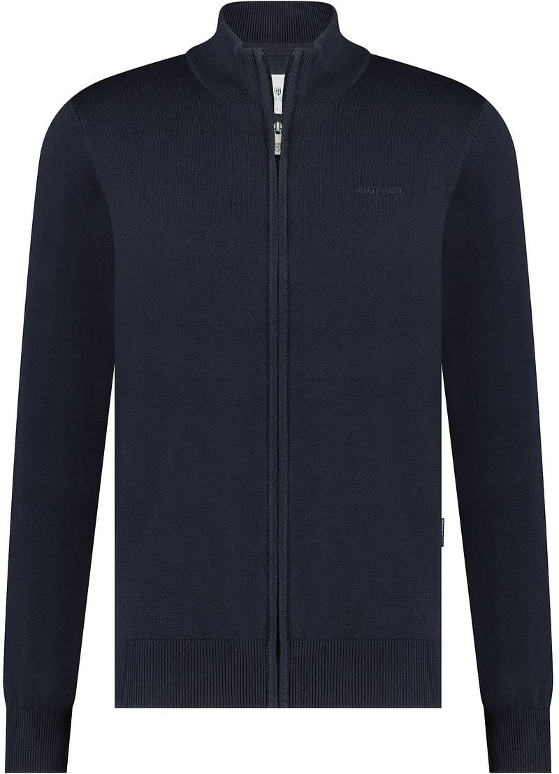 State Of Art Strickjacke Plain Navy - Größe XXL günstig online kaufen