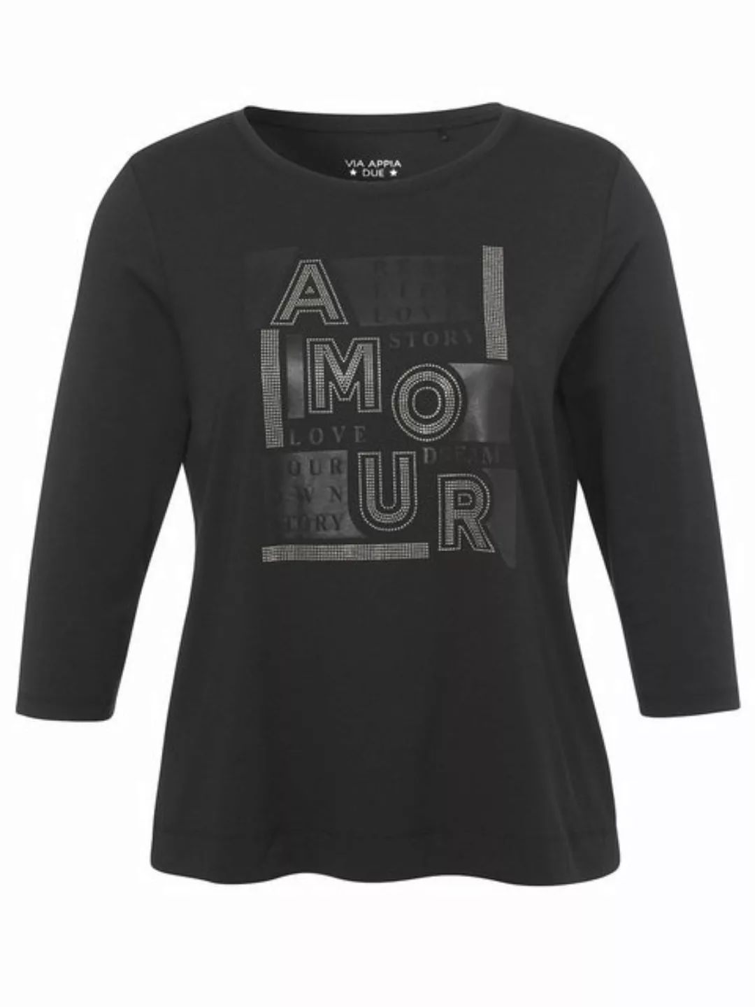 VIA APPIA DUE Rundhalsshirt (1-tlg) mit verziertem Frontmotiv günstig online kaufen