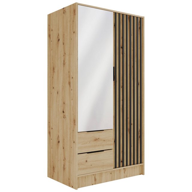 ALTDECOR Drehtürenschrank NELIA (Kleiderschrank Aluminium-Leisten Lamelle, günstig online kaufen