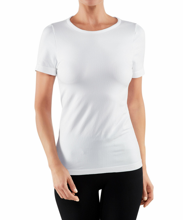 FALKE Damen T-Shirt Rundhals, XS-S, Weiß, Struktur, 65032-286001 günstig online kaufen