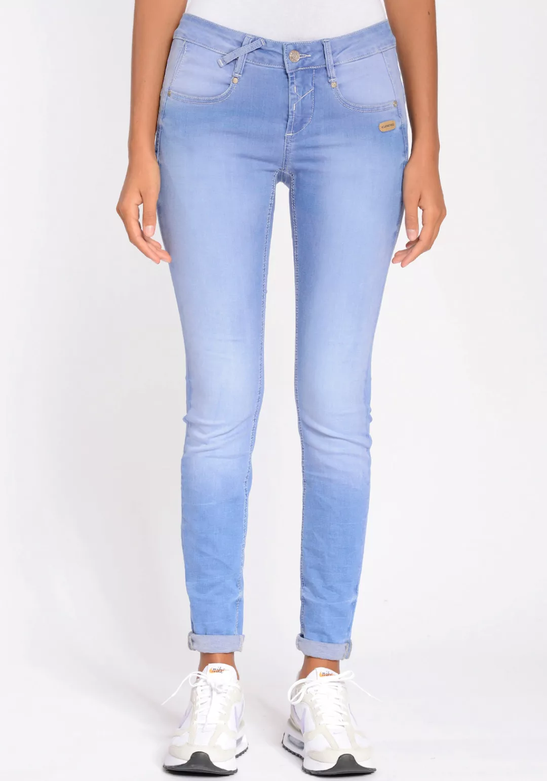 GANG Skinny-fit-Jeans 94NELE mit Stretch und seitlichen Dreieckseinsätzen günstig online kaufen