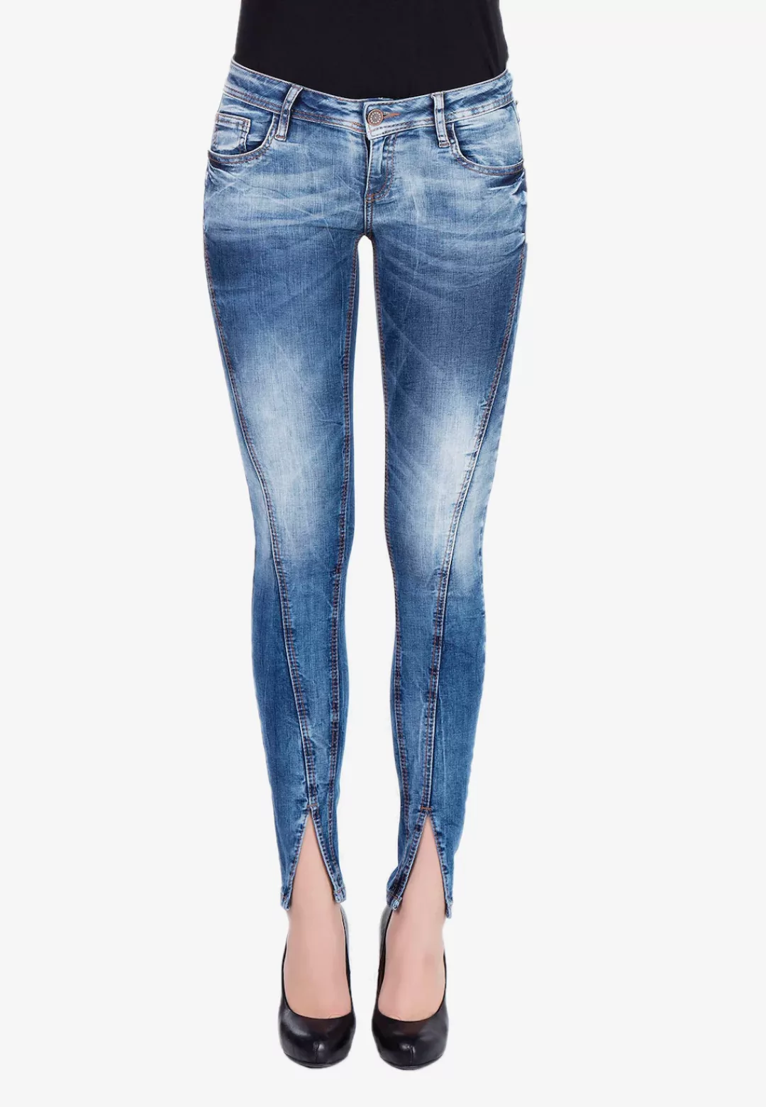 Cipo & Baxx Slim-fit-Jeans, mit trendiger Ziernaht günstig online kaufen