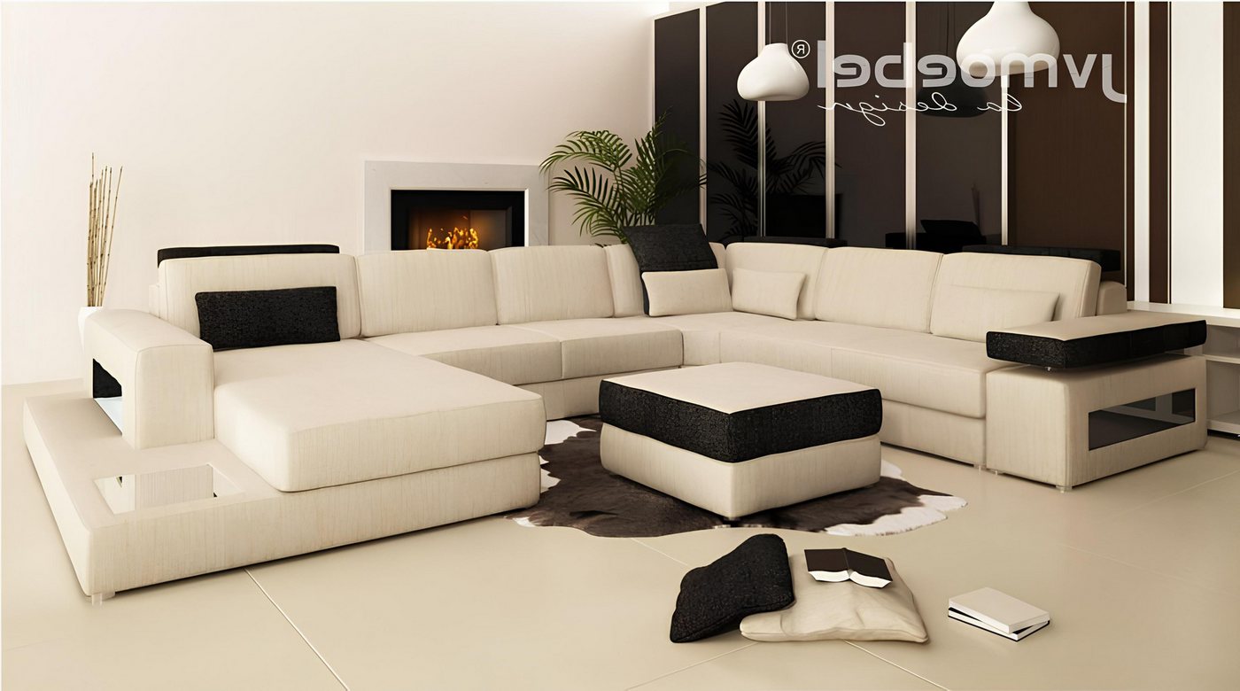 Xlmoebel Ecksofa Neues Designer-Ecksofa in U-Form mit XXL Wohnlandschaft un günstig online kaufen