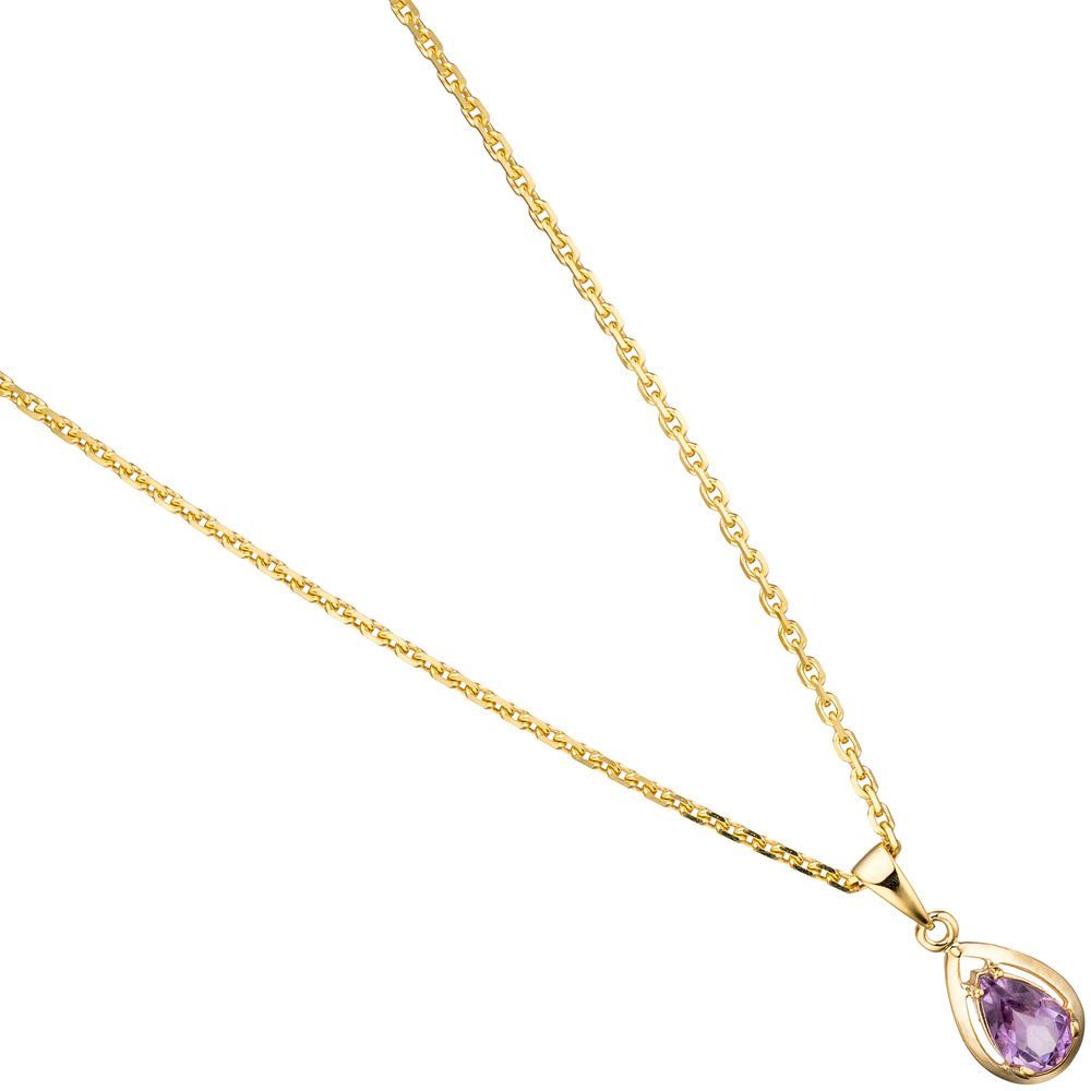 Schmuck Krone Kettenanhänger Anhänger Amethyst hellviolett günstig online kaufen
