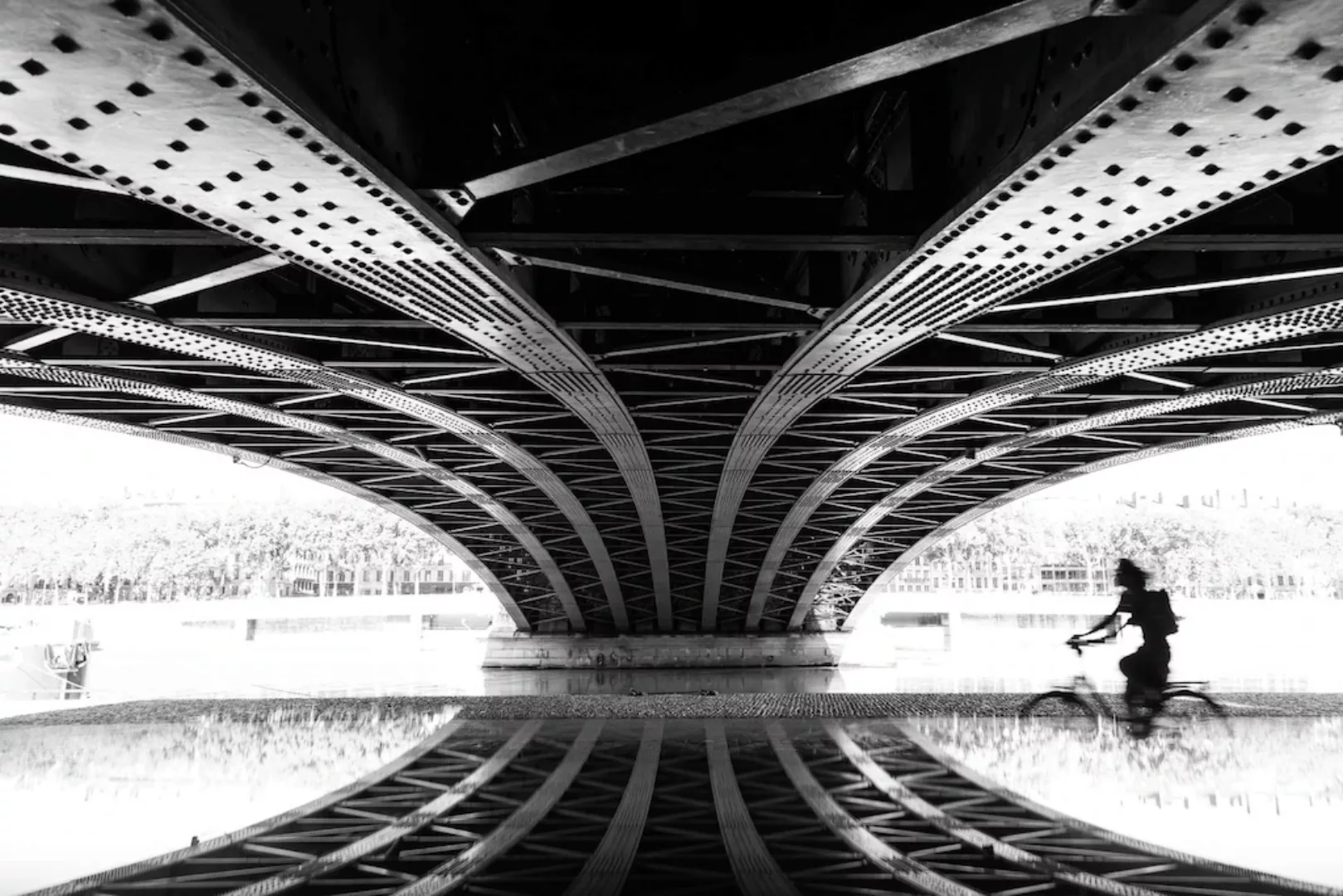 queence Acrylglasbild "Brücke", Elemente der Architektur-Brücken-Schwarz-We günstig online kaufen