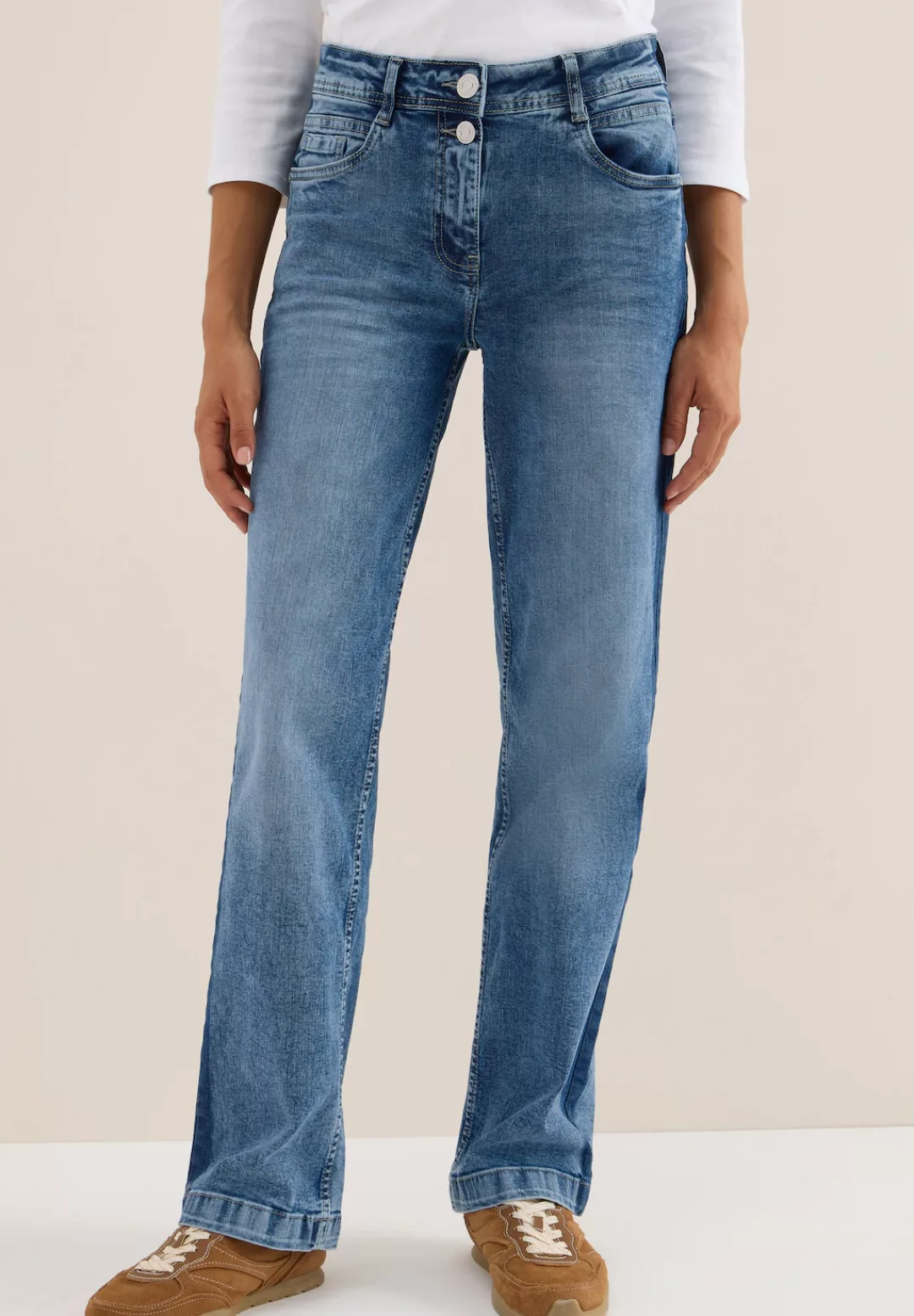 Cecil Straight-Jeans "Style NEELE", mit Gallonstreifen günstig online kaufen