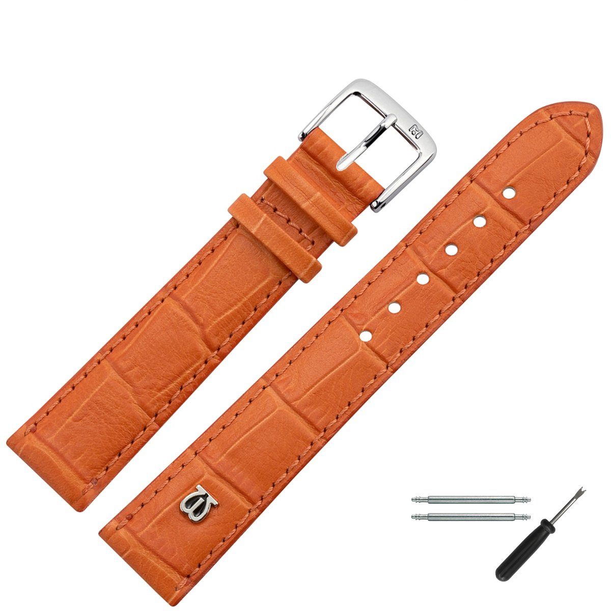 MARBURGER Uhrenarmband 16mm Leder Alligator Prägung günstig online kaufen