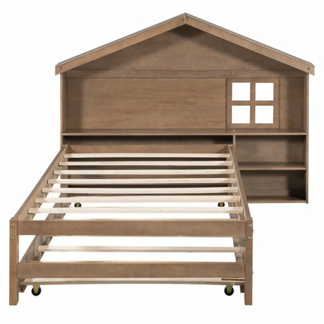 XDeer Kinderbett 90*200cm hausförmiges Kinderbett, flaches Bett, kleine, Fe günstig online kaufen