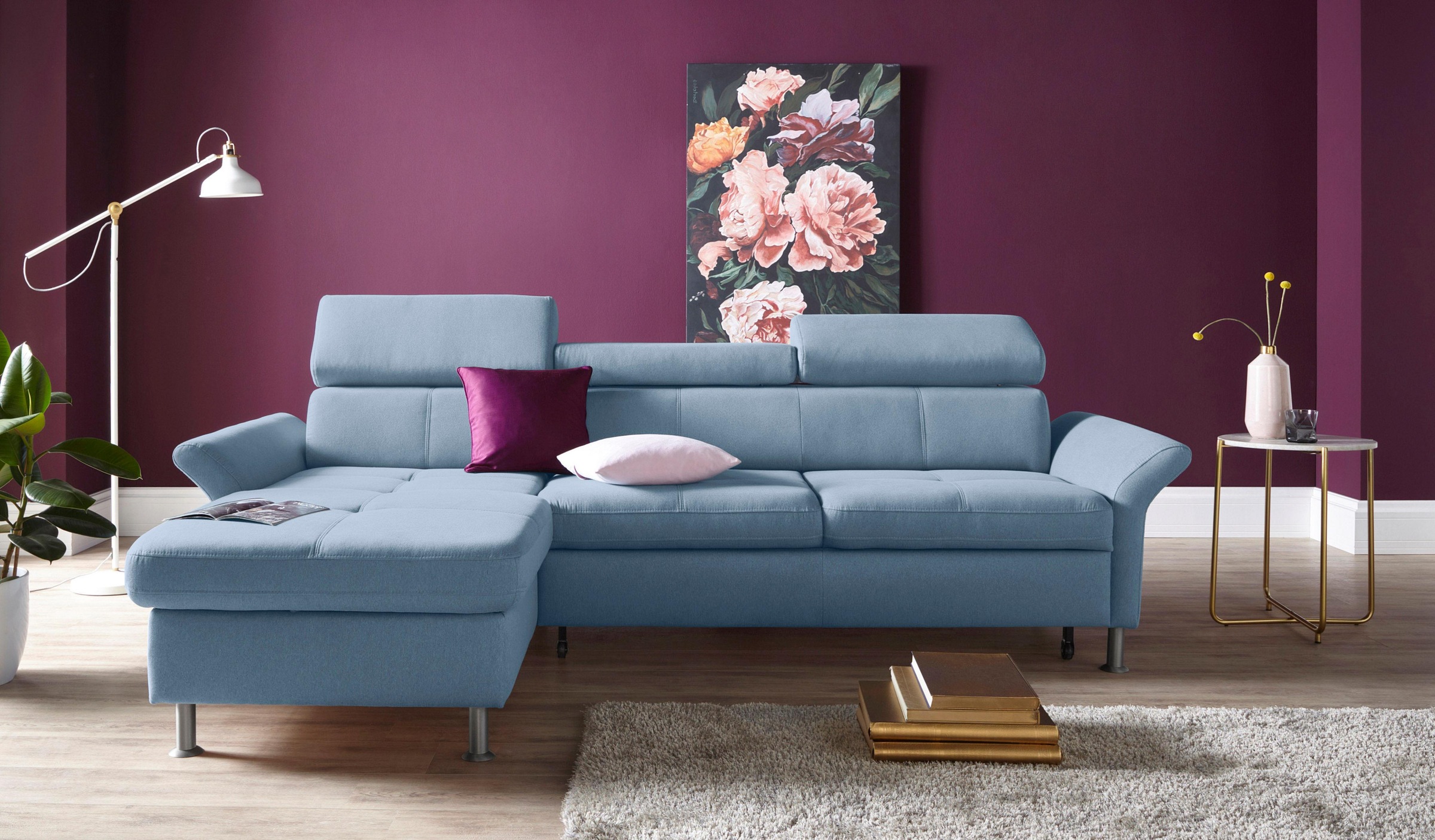 exxpo - sofa fashion Ecksofa "Maretto, bequem und komfortabel, L-Form", ink günstig online kaufen