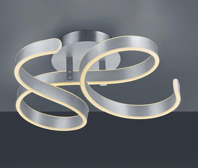 LED-Deckenleuchte inkl.Switch-Dimmer Silber 1 Stück Aluminium Hellgrau günstig online kaufen
