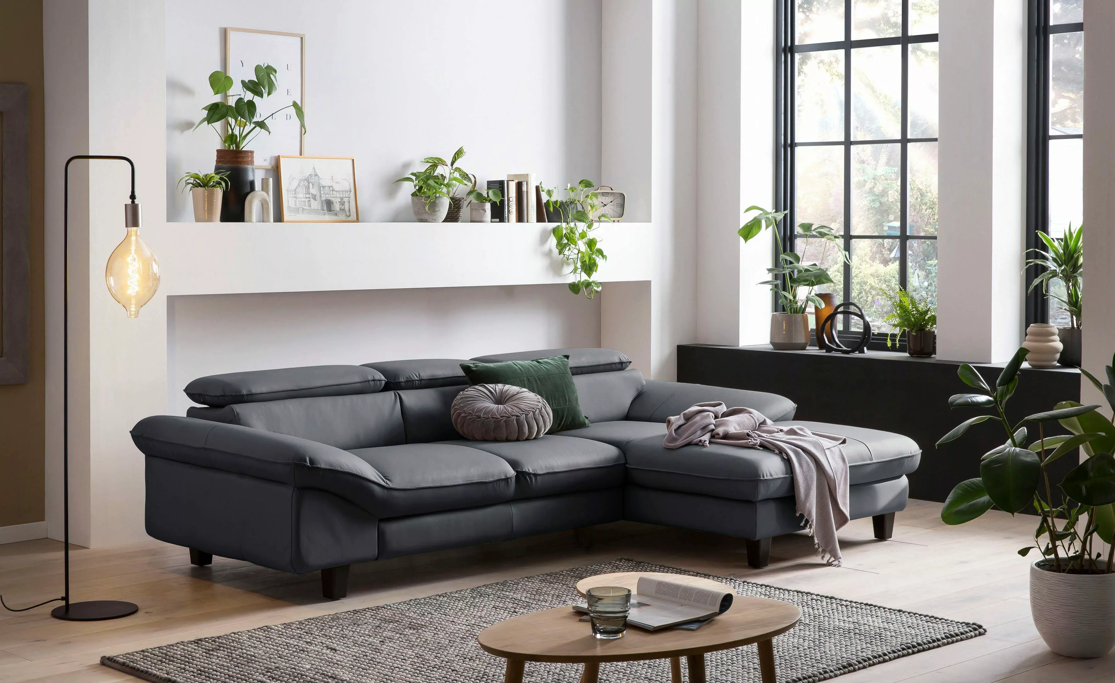 Home affaire Ecksofa "Pilot L-Form", mit Kopfteilverstellung, wahlweise mit günstig online kaufen
