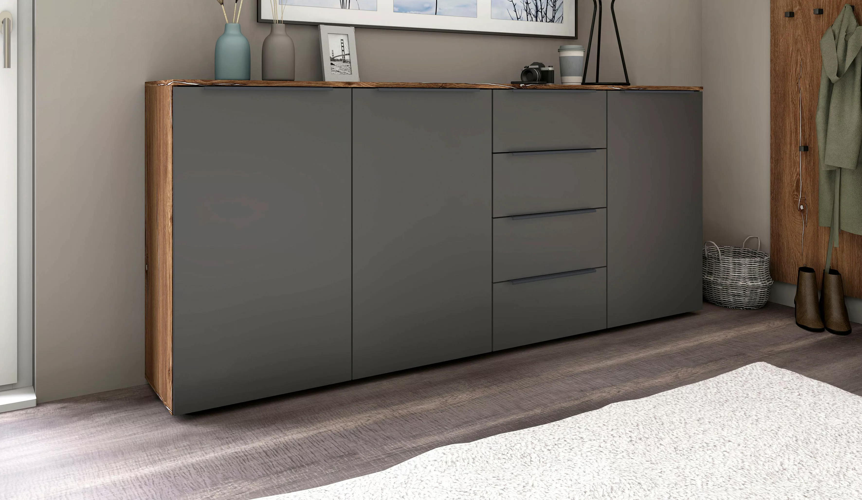 borchardt Möbel Highboard "Tom", Breite 200 cm günstig online kaufen