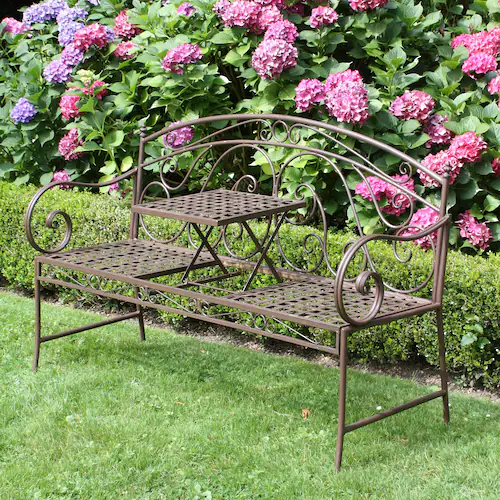 Garden Pleasure Gartenbank "Saket", mit hochklappbarem Tisch, BxTxH: 141x53 günstig online kaufen