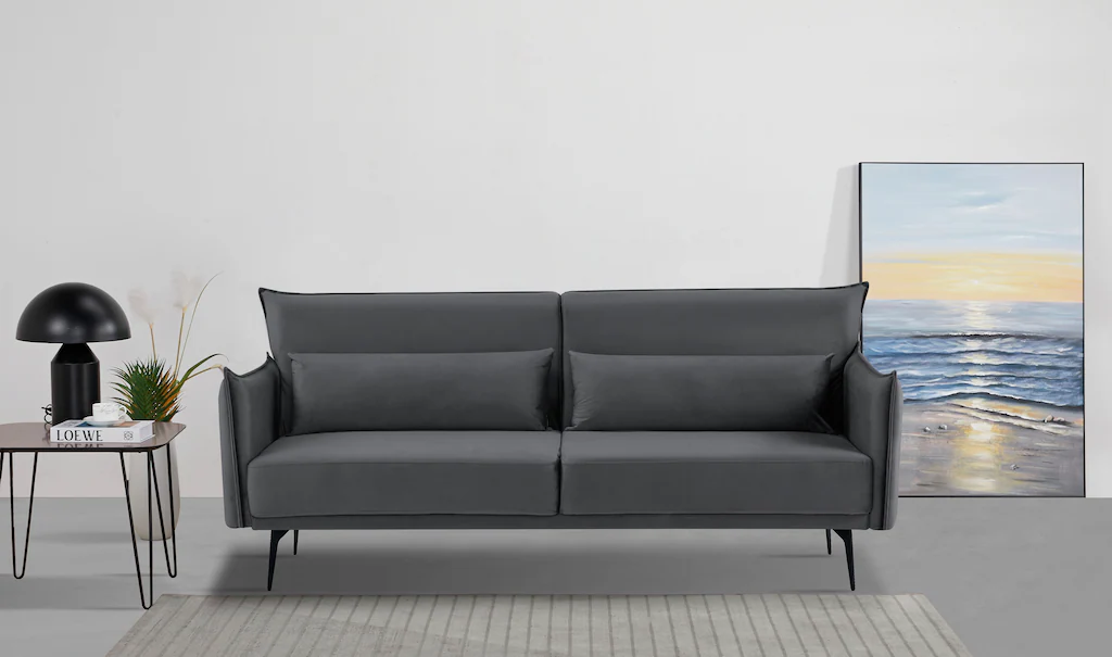 INOSIGN Schlafsofa "TULARE, 204 cm, klappbarer 3-Sitzer mit verstellbarer R günstig online kaufen