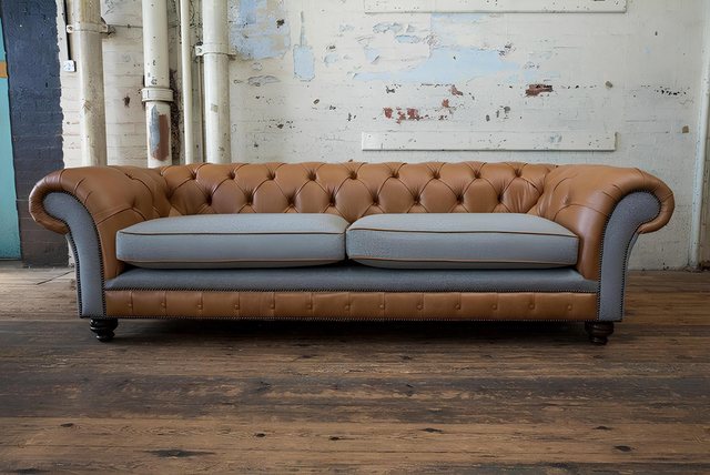 Xlmoebel Sofa XXL Großes Sofa 4-Sitzer Couch Chesterfield Polstermöbel Set günstig online kaufen