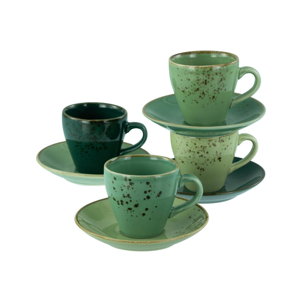 CreaTable Espresso-Set Nature Collection Green Life grün Steinzeug günstig online kaufen