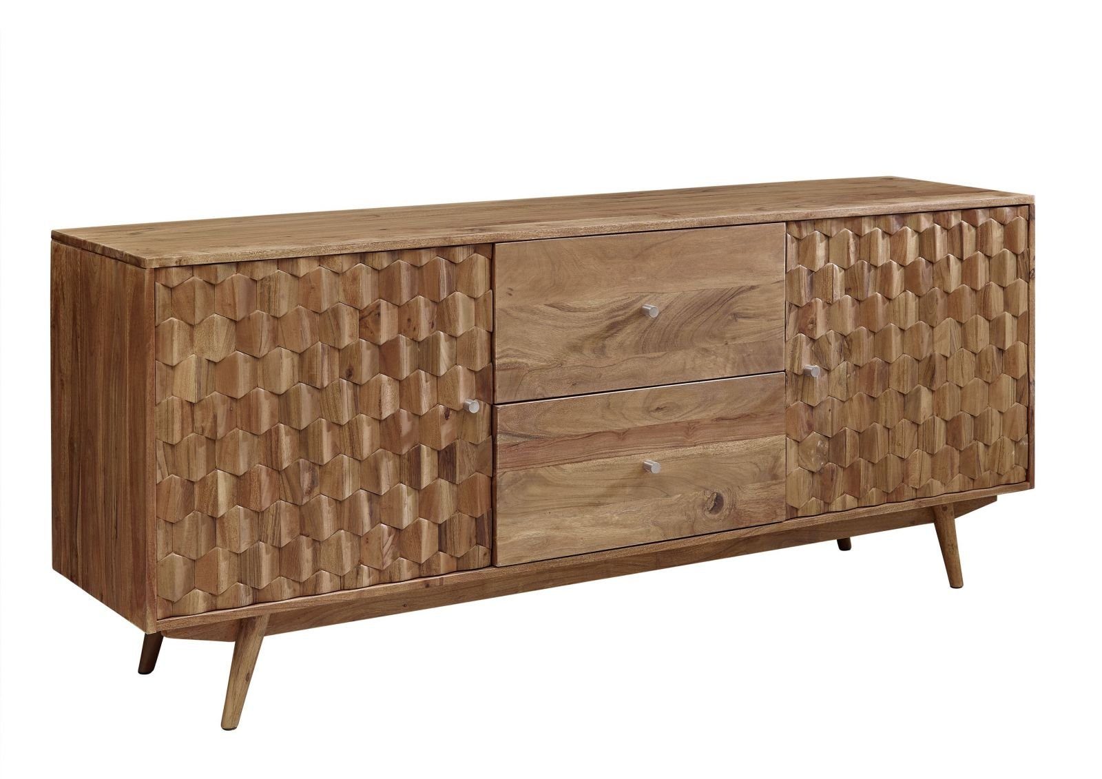 Massivmoebel24 Sideboard (Sideboard Akazie 180x42x75 natur günstig online kaufen