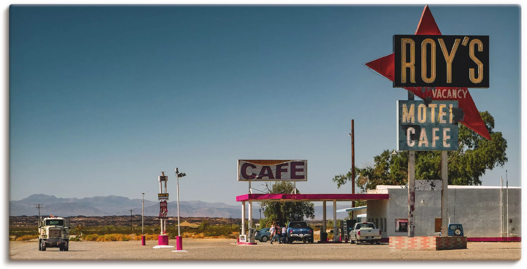 Artland Wandbild "Roy`s Tankstelle an der Route 66", Gebäude, (1 St.), als günstig online kaufen