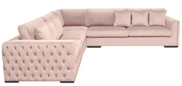 Xlmoebel Ecksofa Rosa Samt Ecksofa Wohnlandschaft Polstermöbel Eckgarnitur günstig online kaufen