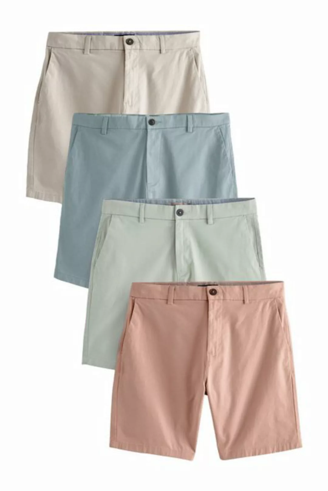 Next Chinoshorts Slim Fit Stretch-Chinohorts, 4er-Pack (4-tlg) günstig online kaufen